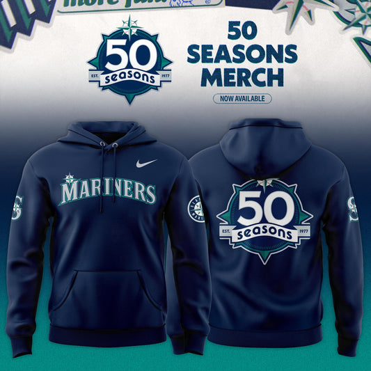Seattle Mariners 50 Seasons Celebration Special Edition Hoodie