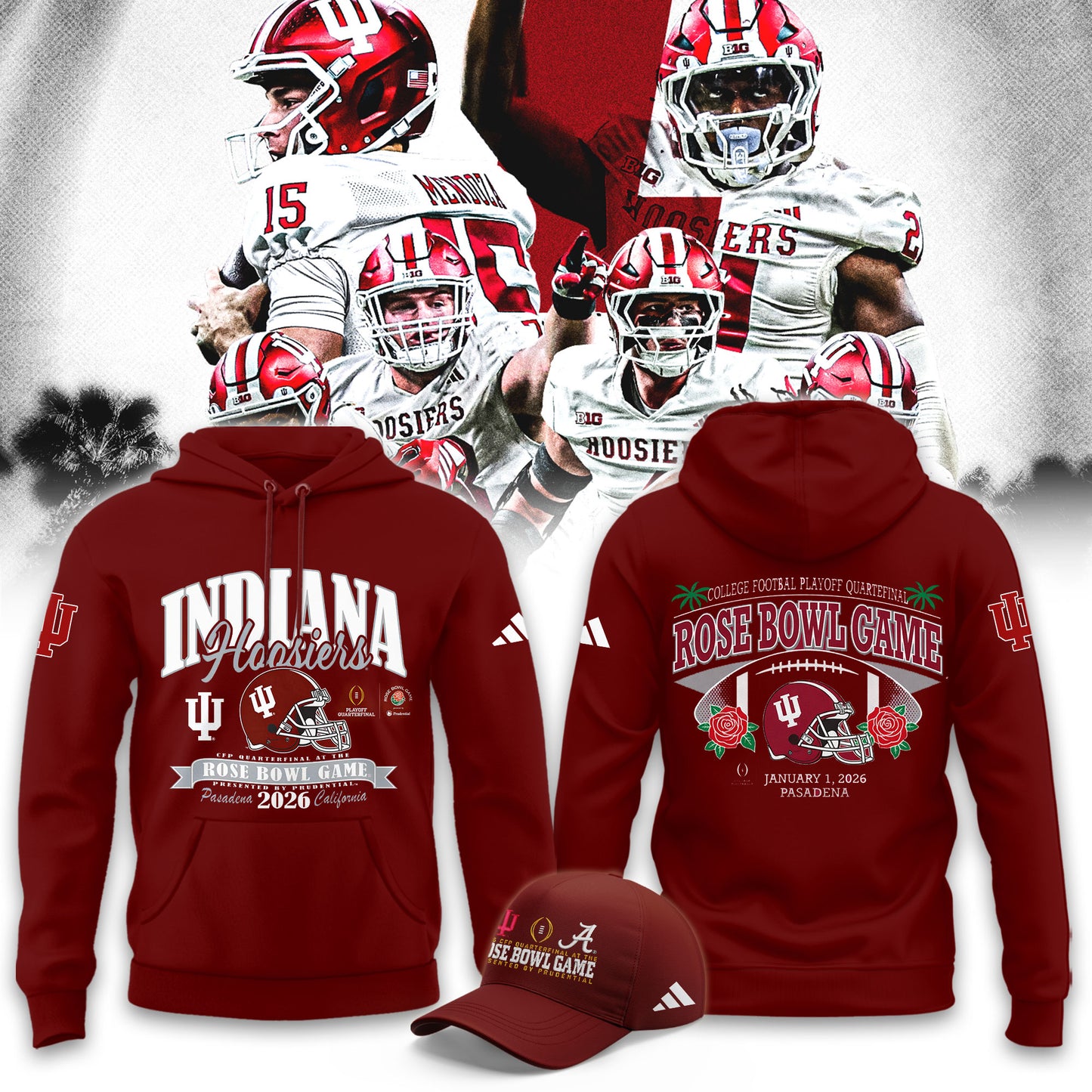 Indiana Hoosiers 2026 Rose Bowl Limited Hoodie