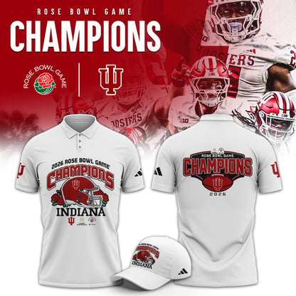 Indiana Hoosiers 2026 Rose Bowl Champions Limited Polo Shirt v2