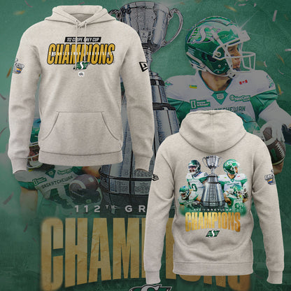 Limited Edition Roughriders 2025 Grey Cup Champions Hoodie-KC11172513