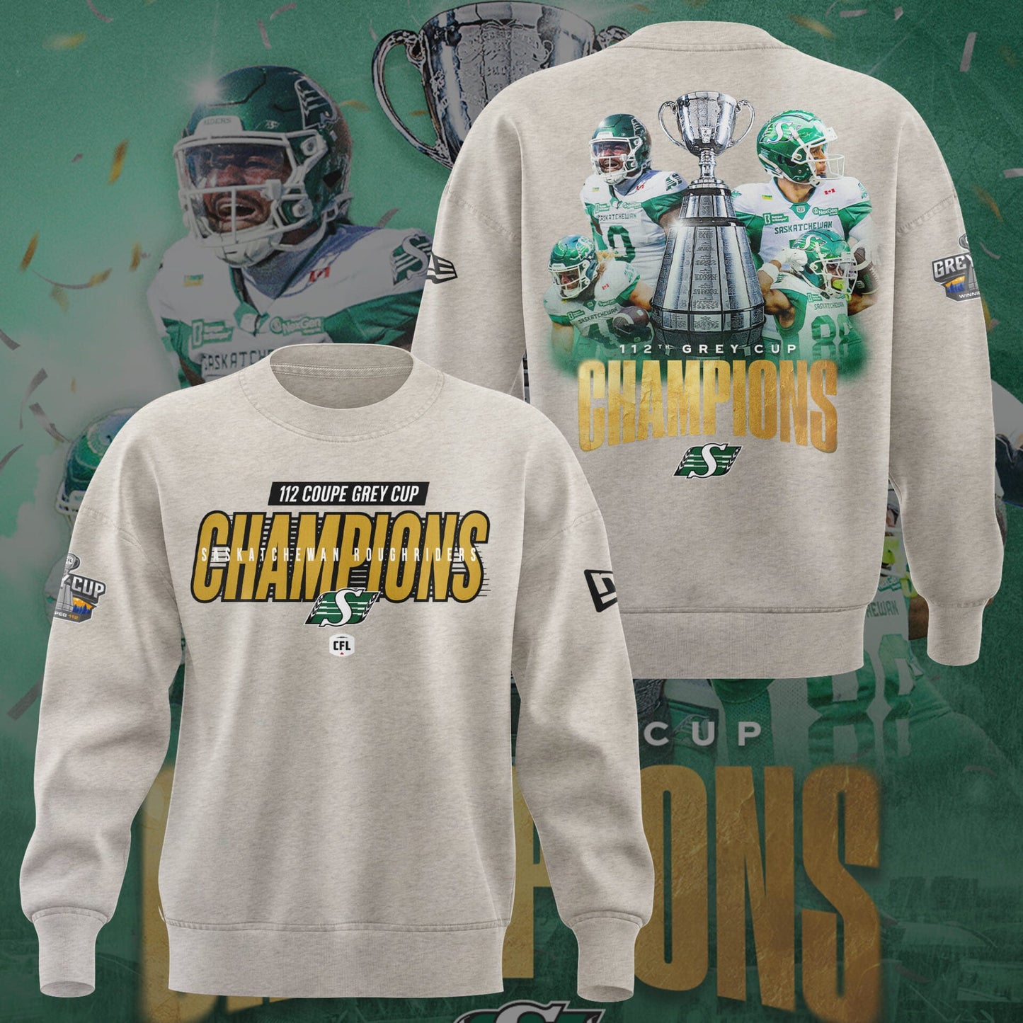 Limited Edition Roughriders 2025 Grey Cup Champions Sweatshirt-KC11172521