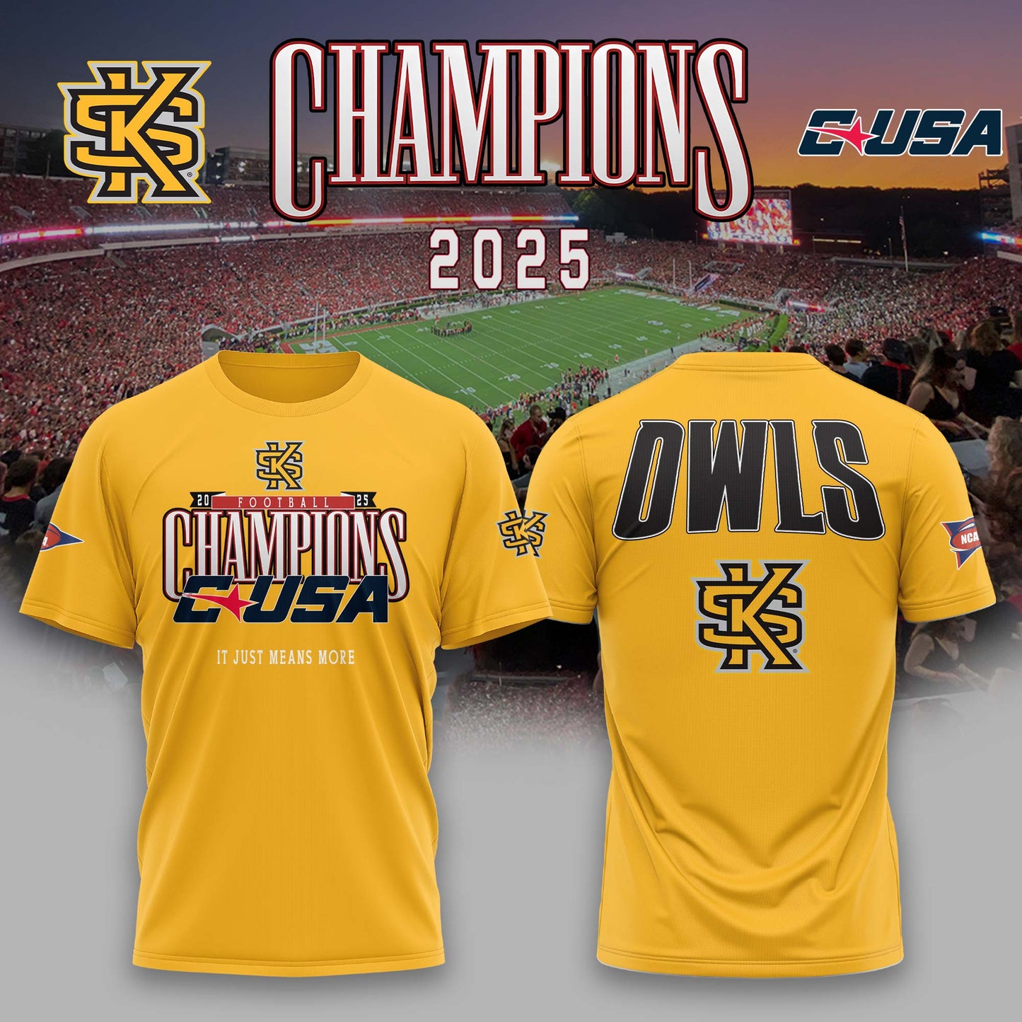 KENNESAW 2025 C-USA Football Conference Champions T-Shirt Limited Edition