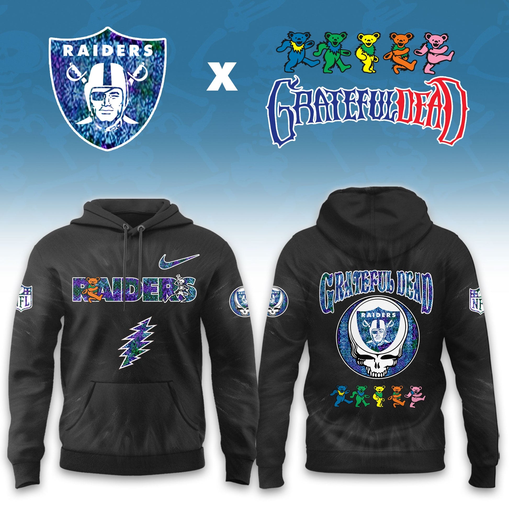 _Las Vegas Raiders Grateful Dead Limited Hoodie