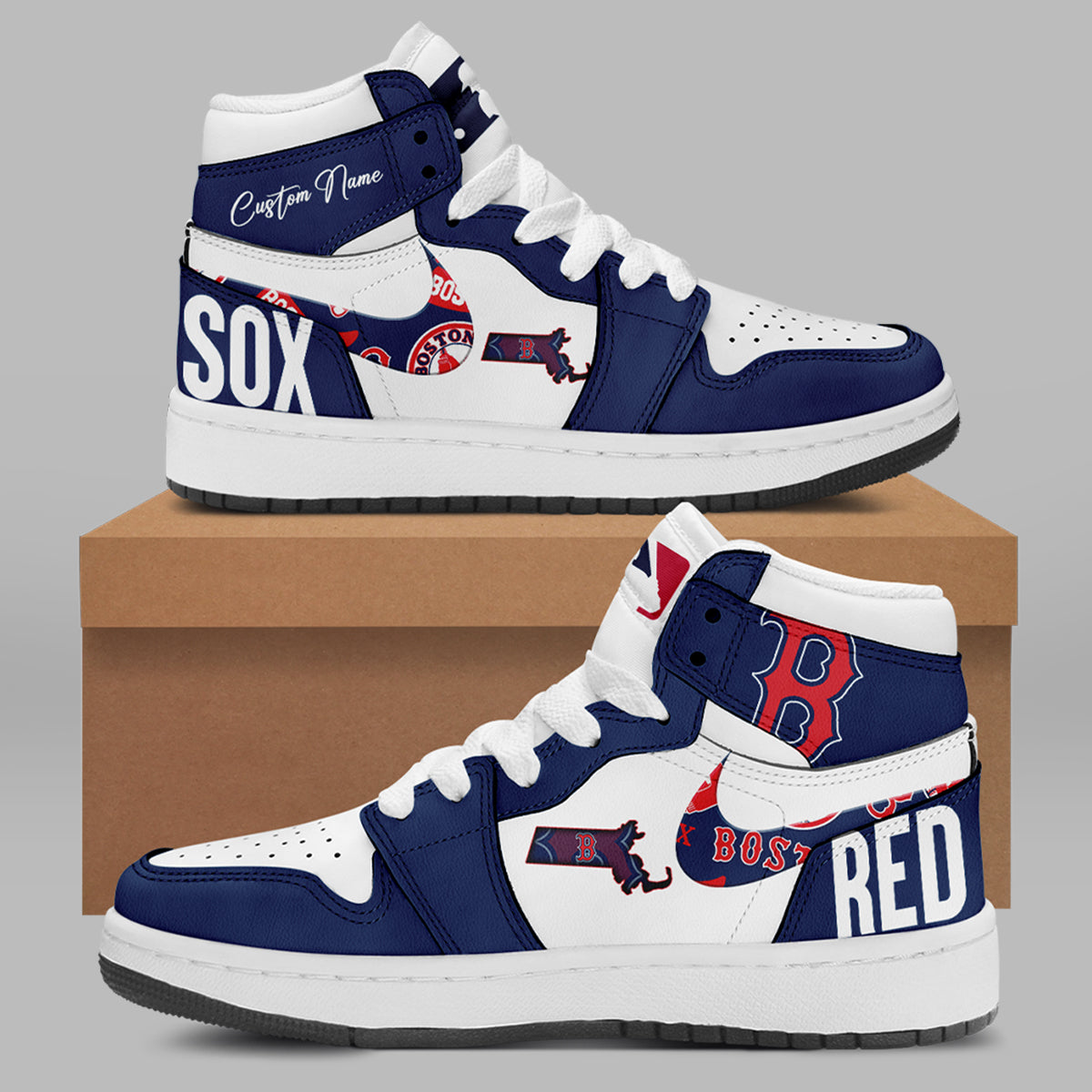 Limited Edition Red Sox AJ1 New Shoes Custom Name 2025