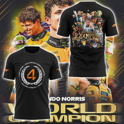 Limited Edition 2025 Lando Norris World Champions Combo T-Shirt