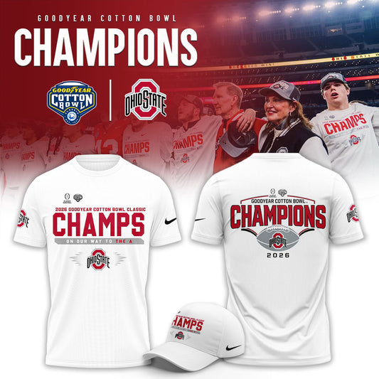 Ohio State Buckeyes 2026 Goodyear Cotton Bowl Champions Limited Shirt v2