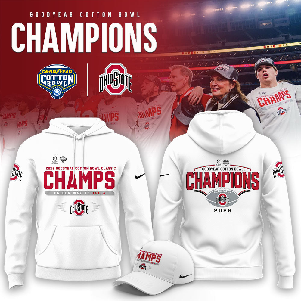 Ohio State Buckeyes 2026 Goodyear Cotton Bowl Champions Limited Hoodie v2