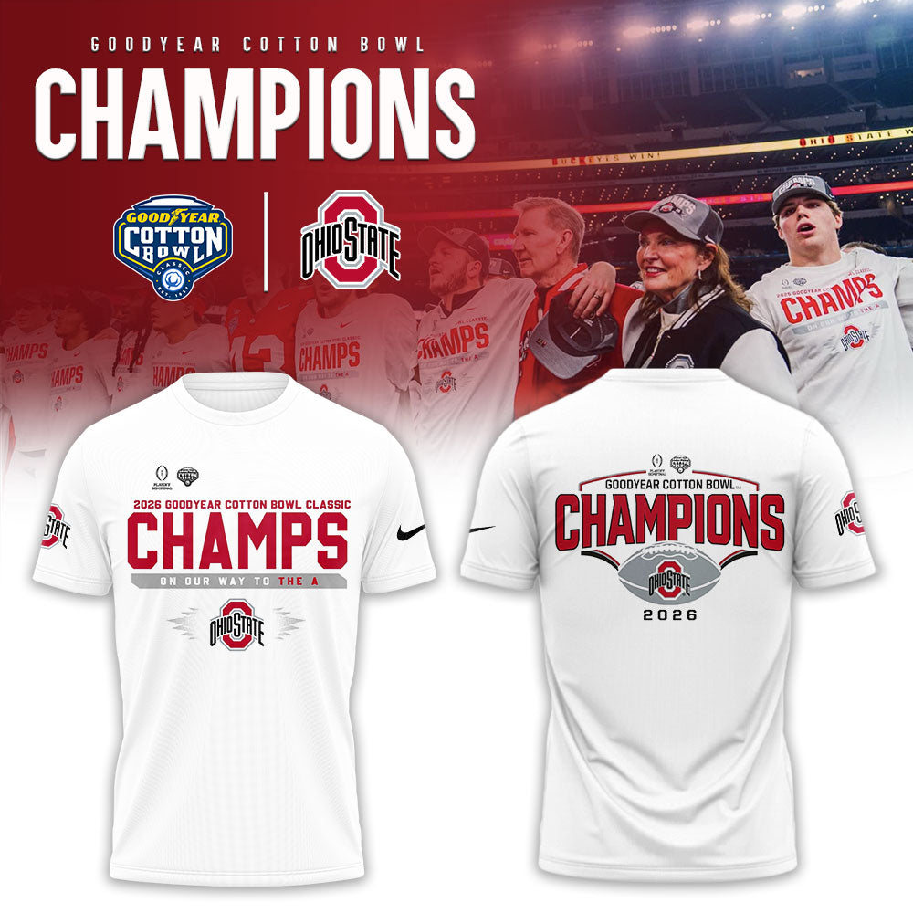 Ohio State Buckeyes 2026 Goodyear Cotton Bowl Champions Limited Shirt v2