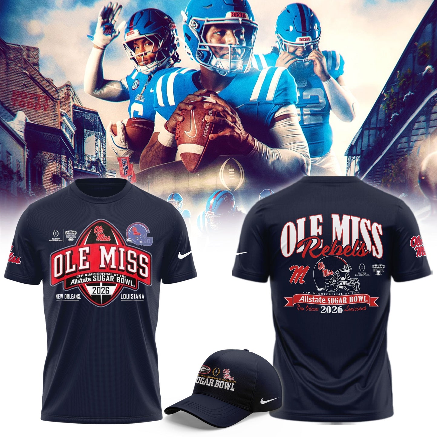 Ole Miss Rebels 2026 AllState Sugar Bowl Champions Limited Shirt