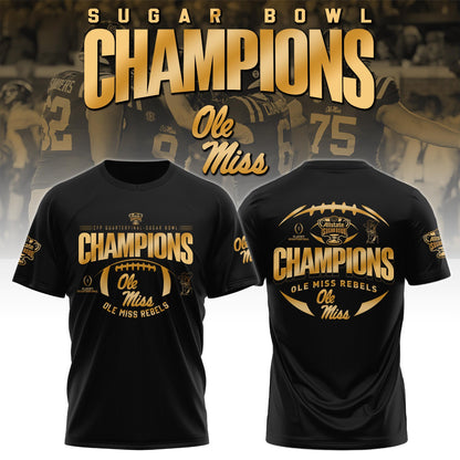 Ole Miss Rebels Football Sugar Bowl Champions Special Tshirt Limited Edition