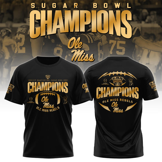 Ole Miss Rebels Football Sugar Bowl Champions Special Tshirt Limited Edition