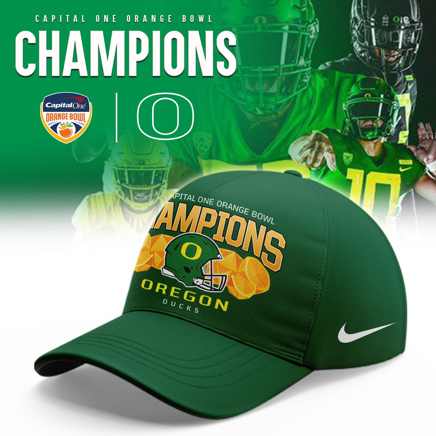 Oregon Ducks 2026 Orange Bowl Champions Limited Hoodie