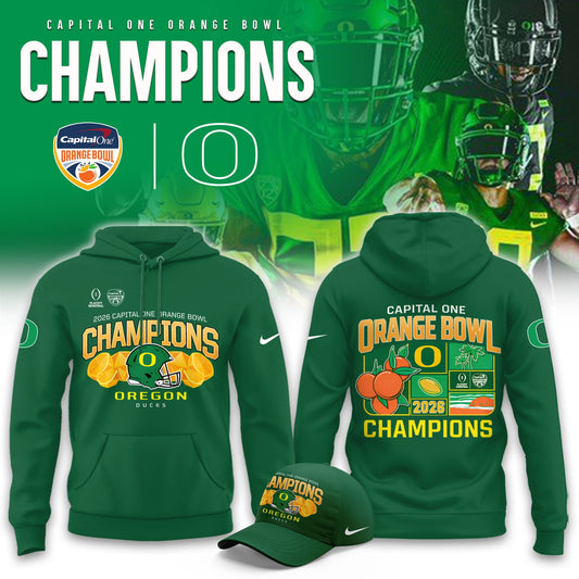 Oregon Ducks 2026 Orange Bowl Champions Limited Hoodie