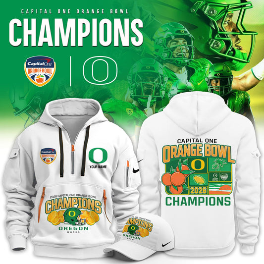 Oregon Ducks 2026 Orange Bowl Champions Limited New Hoodie v2