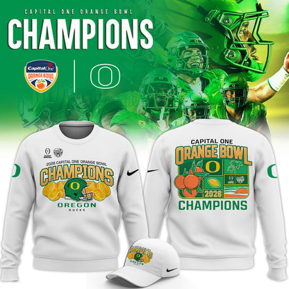 Oregon Ducks 2026 Orange Bowl Champions Limited Sweatshirt