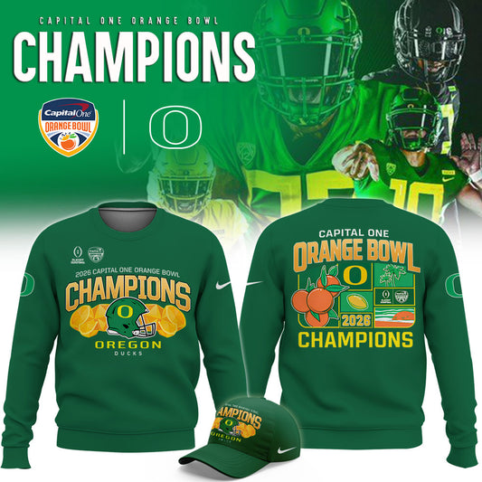 Oregon Ducks 2026 Orange Bowl Champions Limited Sweatshirt
