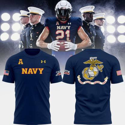 Limited Edition NAV Football Happy 250th Birthday U.S. Marines T-Shirt