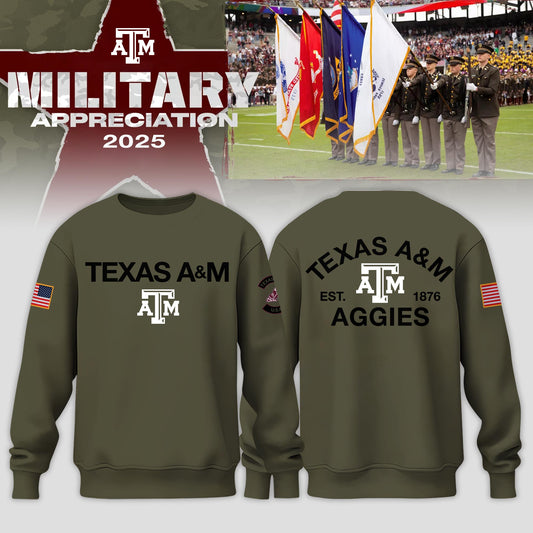 Texas A&M Aggies 2025 Military Appreciation Limited Edition Sweatshirt