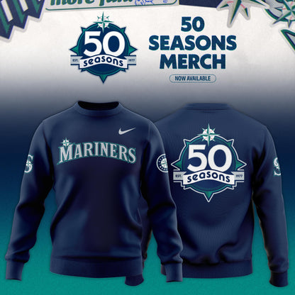Seattle Mariners 50 Seasons Celebration Special Edition Sweatshirt