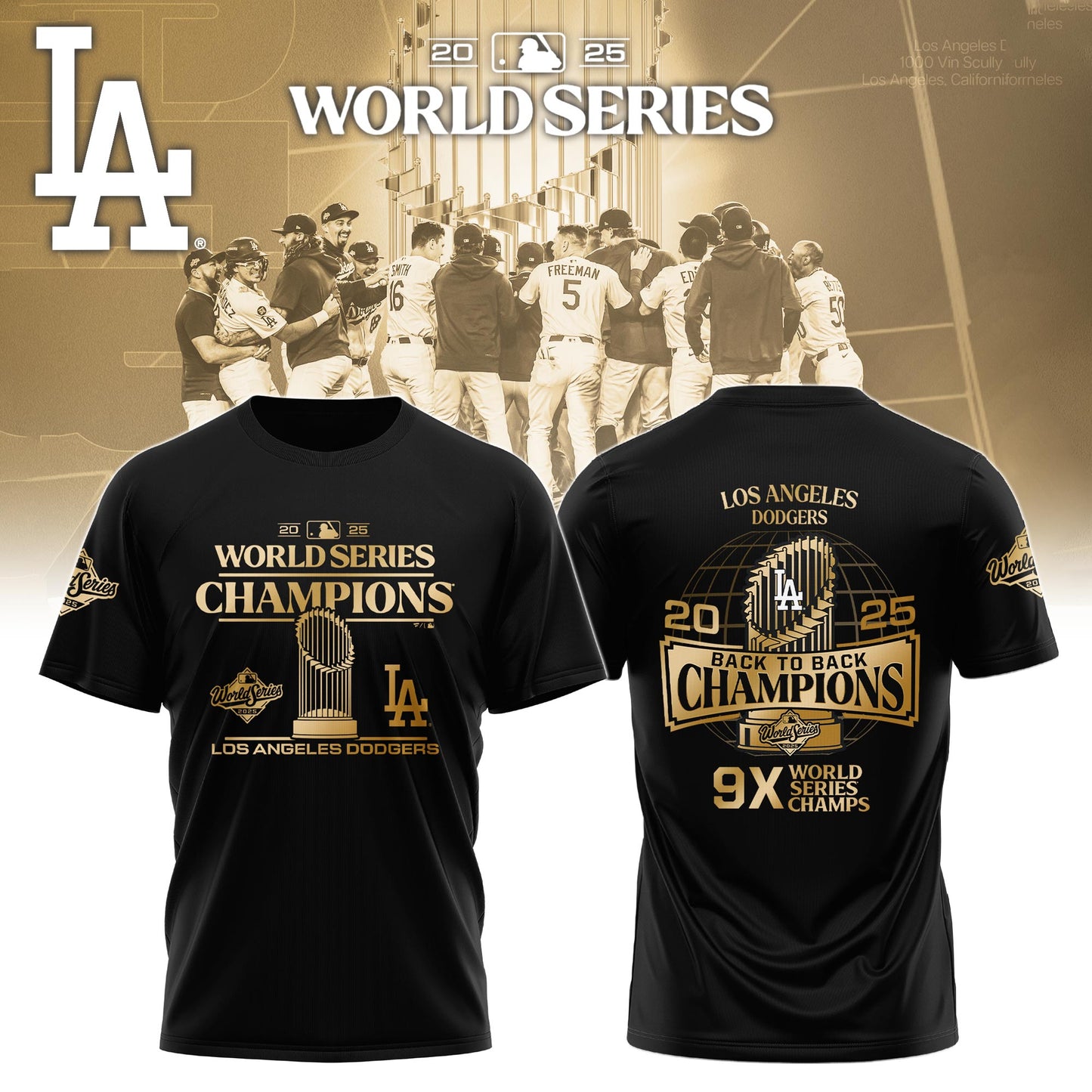 LA Dodgers WORLD SERIES CHAMPIONS 2025 Limited Edition Tee