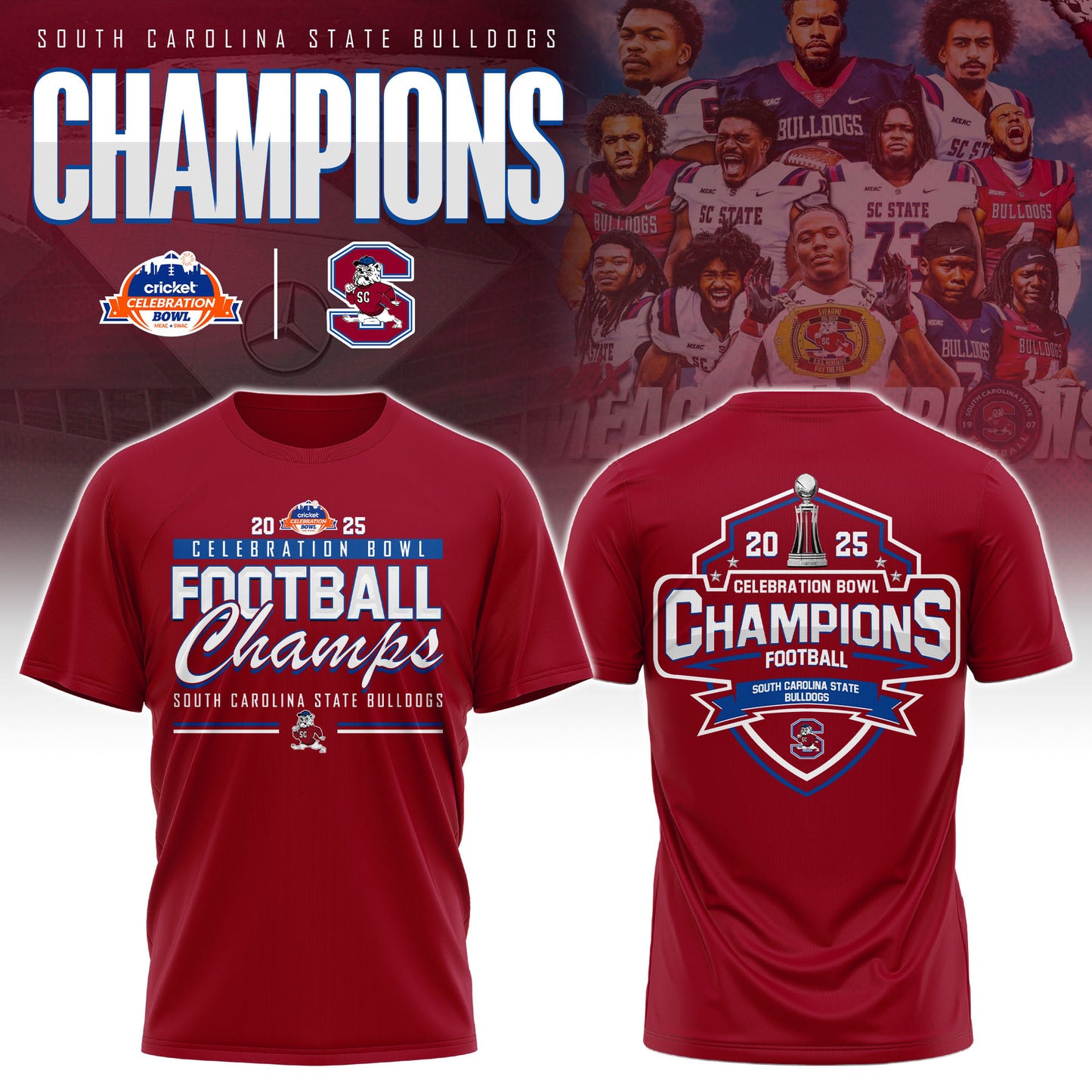 South Carolina State Champions Red T-Shirt + Unisex Limited Style