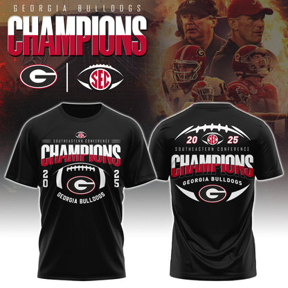 UGA 2025 SEC Football Conference Champions T-Shirt Limited Edition