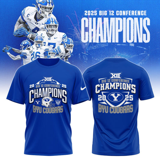 BYU Cougars Football 2025 Big 12 Conference Champs Tshirt