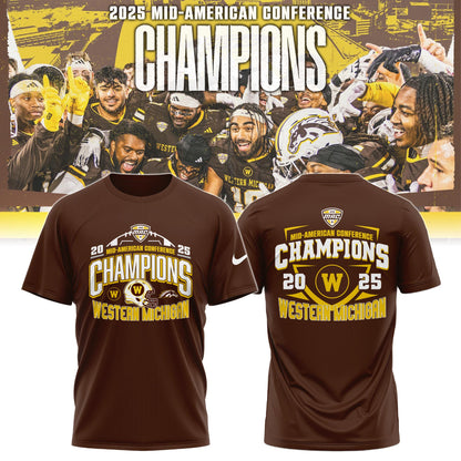 WMU 2025 Mid-American Conference Football Champions T-Shirt Limited Edition