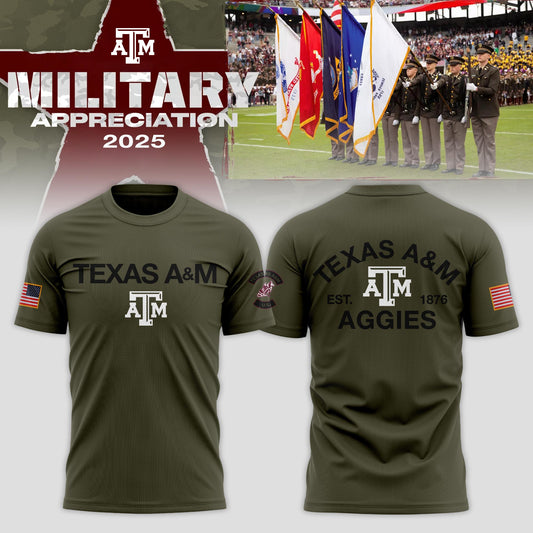 Texas A&M Aggies 2025 Military Appreciation Limited Edition T-shirt