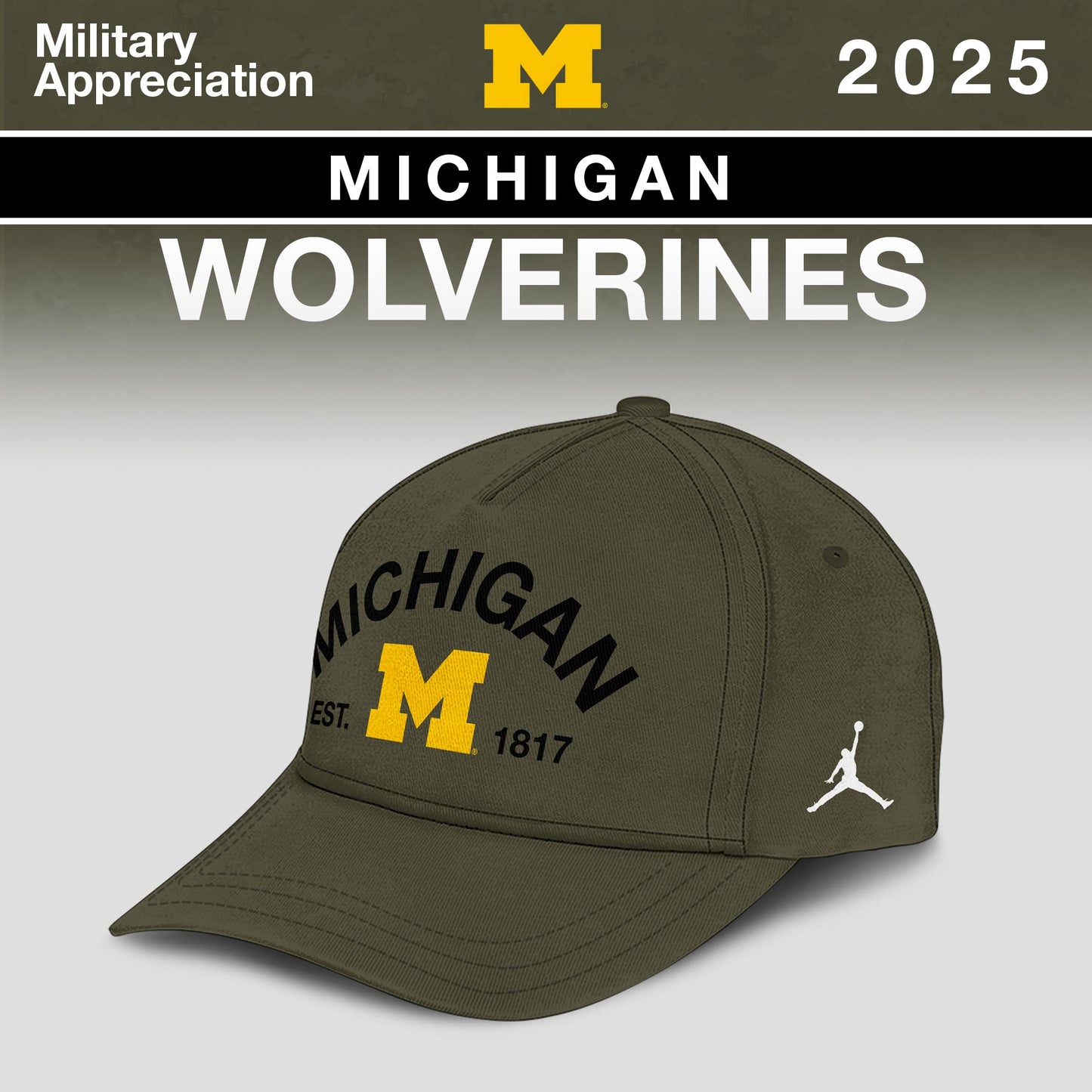 Michigan Wolverines 2025 Military Appreciation Limited Edition Hoodie