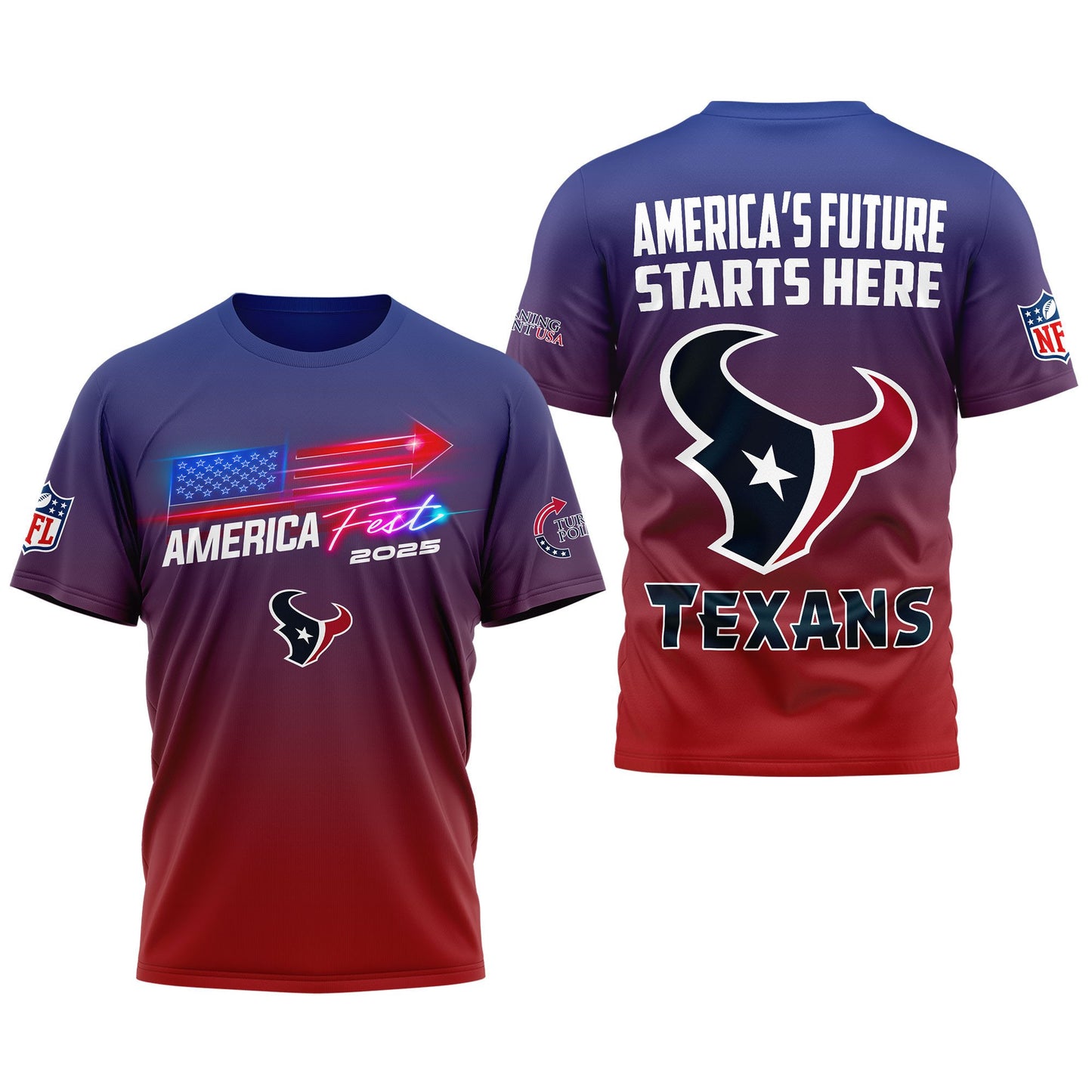 Houston Texans | Premium American Fest 2025 3D Shirt TD
