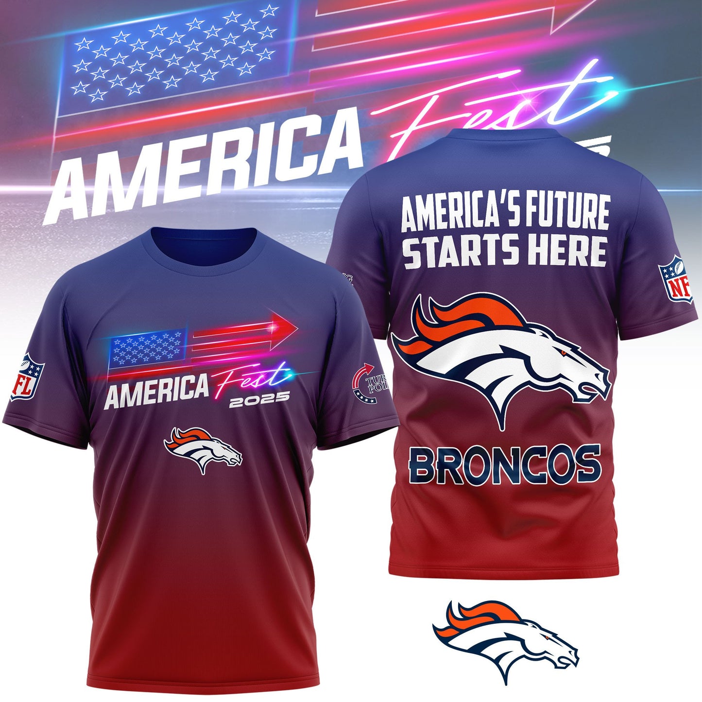 Denver Broncos | Premium American Fest 2025 3D Shirt TD
