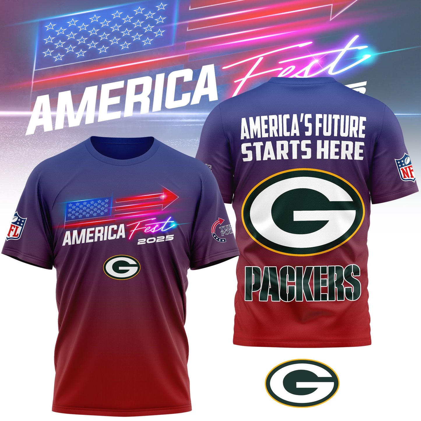 Green Bay Packers | Premium American Fest 2025 3D Shirt TD