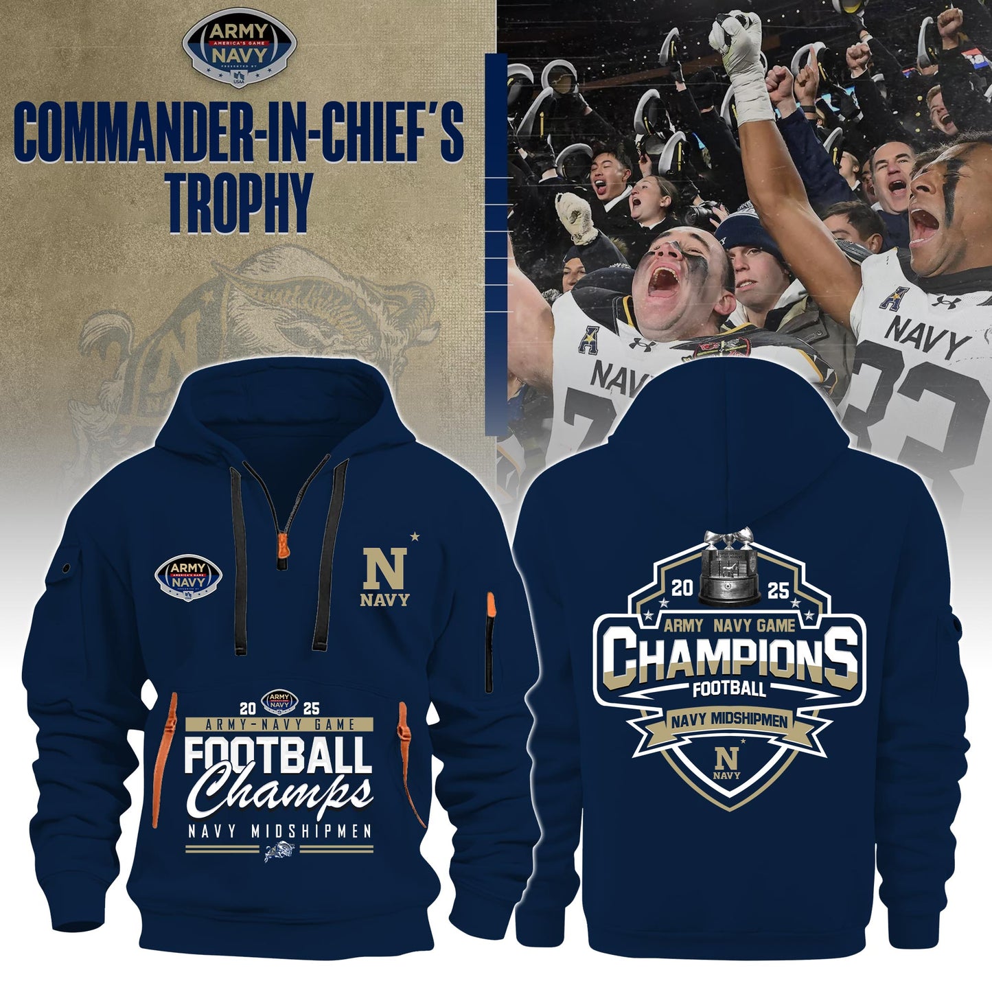 Navy Champions New Hoodie + Unisex Limited Style