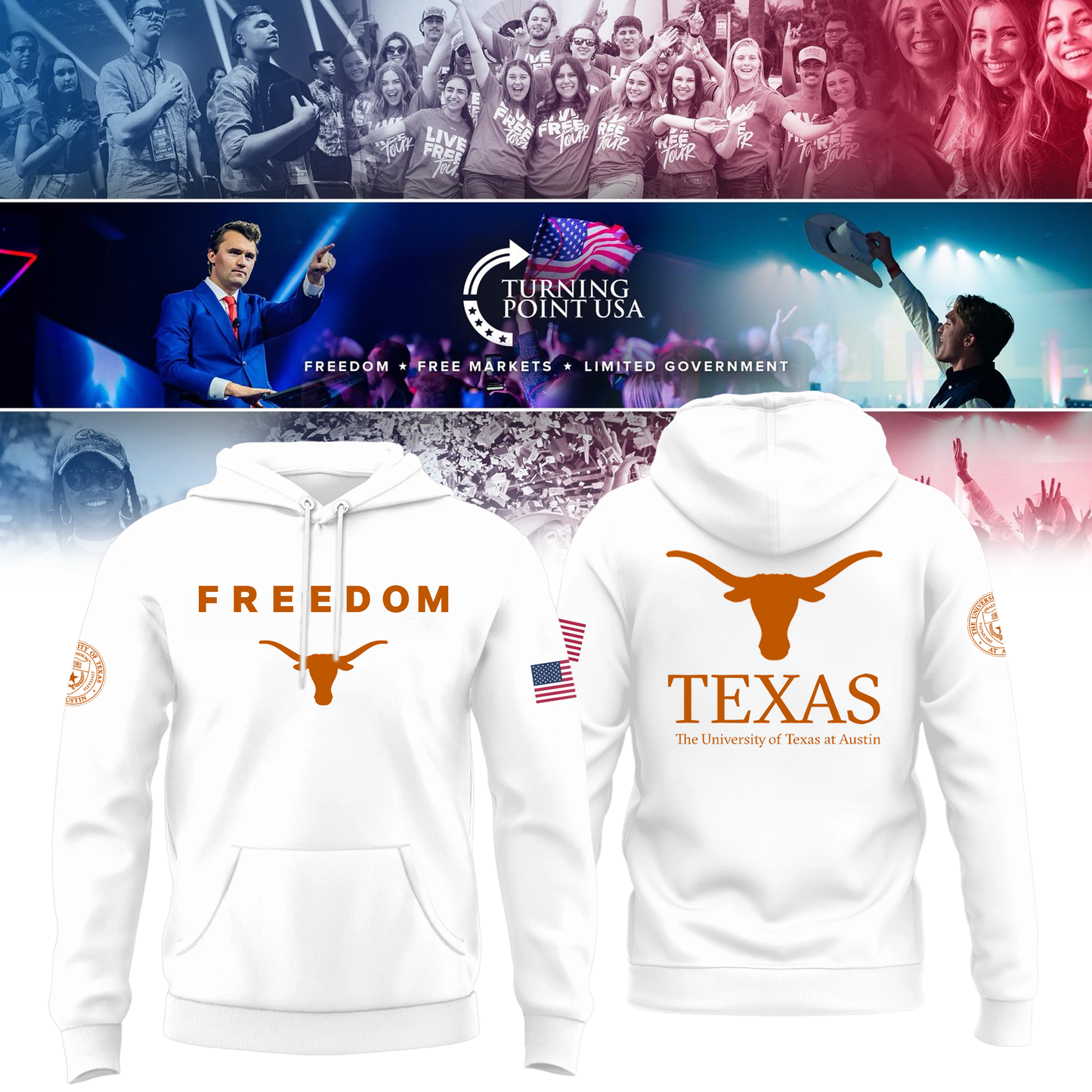 2025 Texas Longhorns University Freedom Hoodie