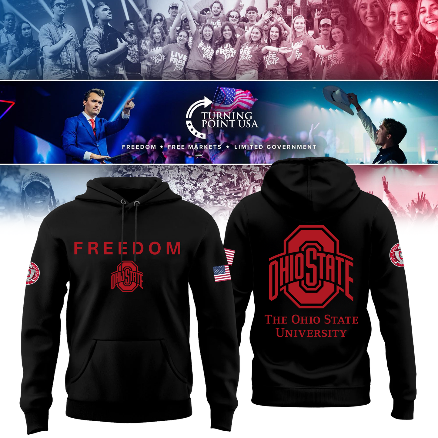Limited Edition Ohio State Buckeyes x Turning Point USA Hoodie