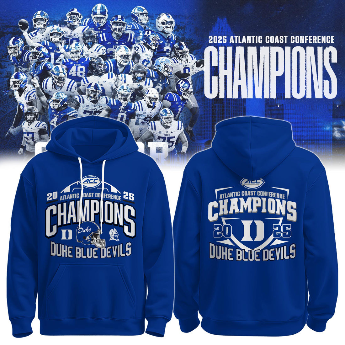 Duke Football 2025 ACC Champs Hoodie