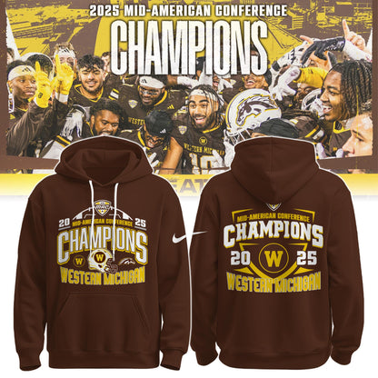 WMU 2025 Mid-American Conference Football Champions Hoodie Limited Edition