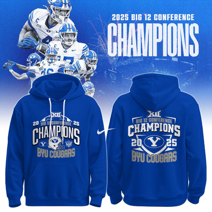 BYU Cougars Football 2025 Big 12 Conference Champs Combo Hoodie