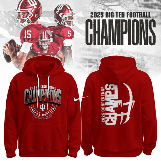 IU 2025 Big Ten Football Conference Champions Hoodie Limited Edition