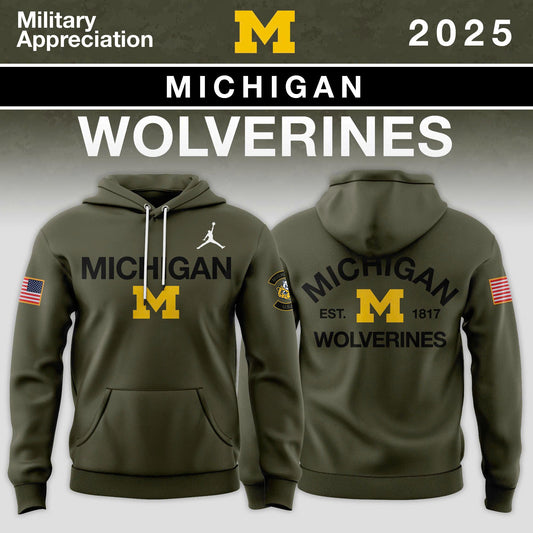 Michigan Wolverines 2025 Military Appreciation Limited Edition Hoodie
