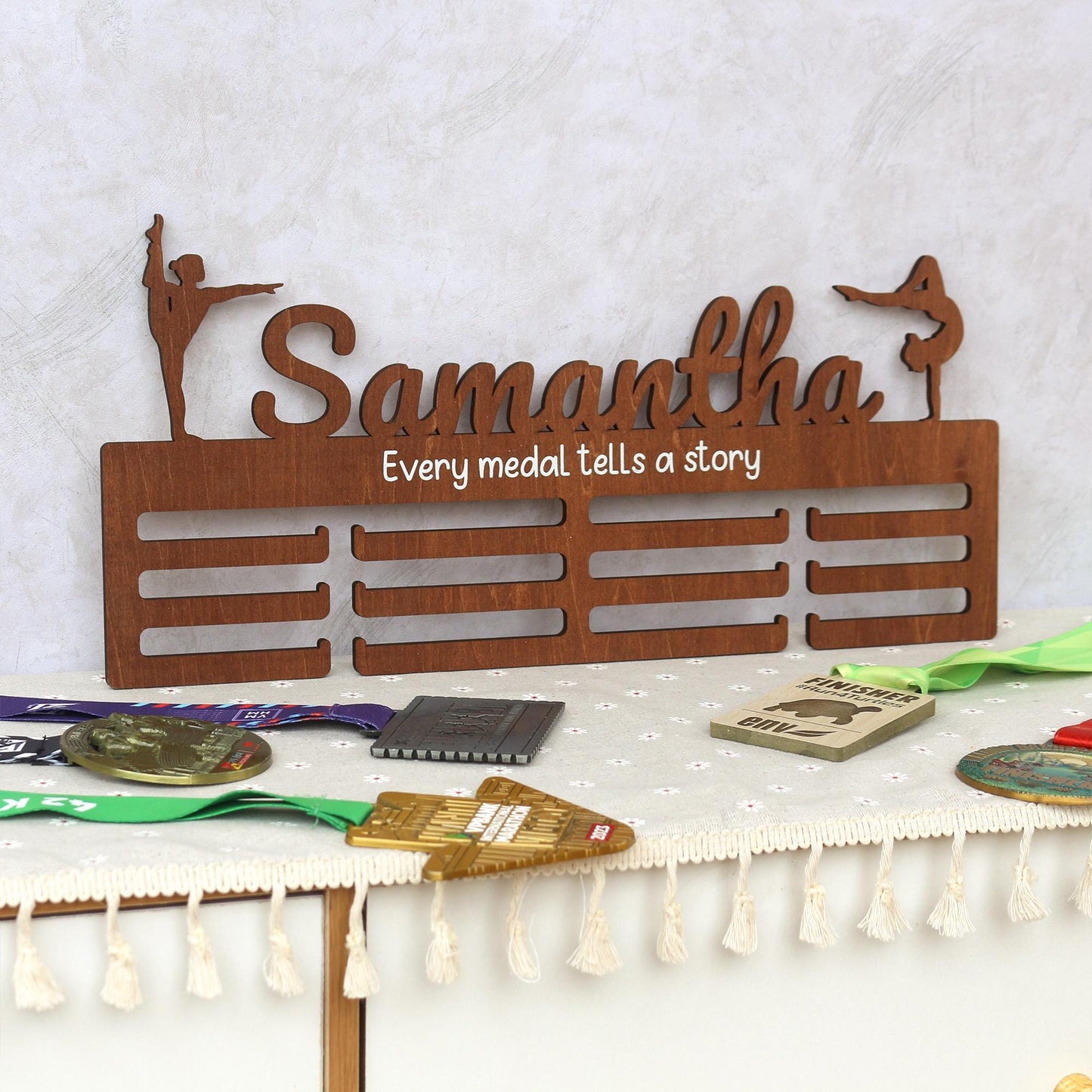 Medal Hanger, Gymanstics Medal Hanger, Bedroom Wall Hanging, Medal Display, Bedroom Sign, Bedroom Wall Art, Personalised Sign, Gymnast Sign