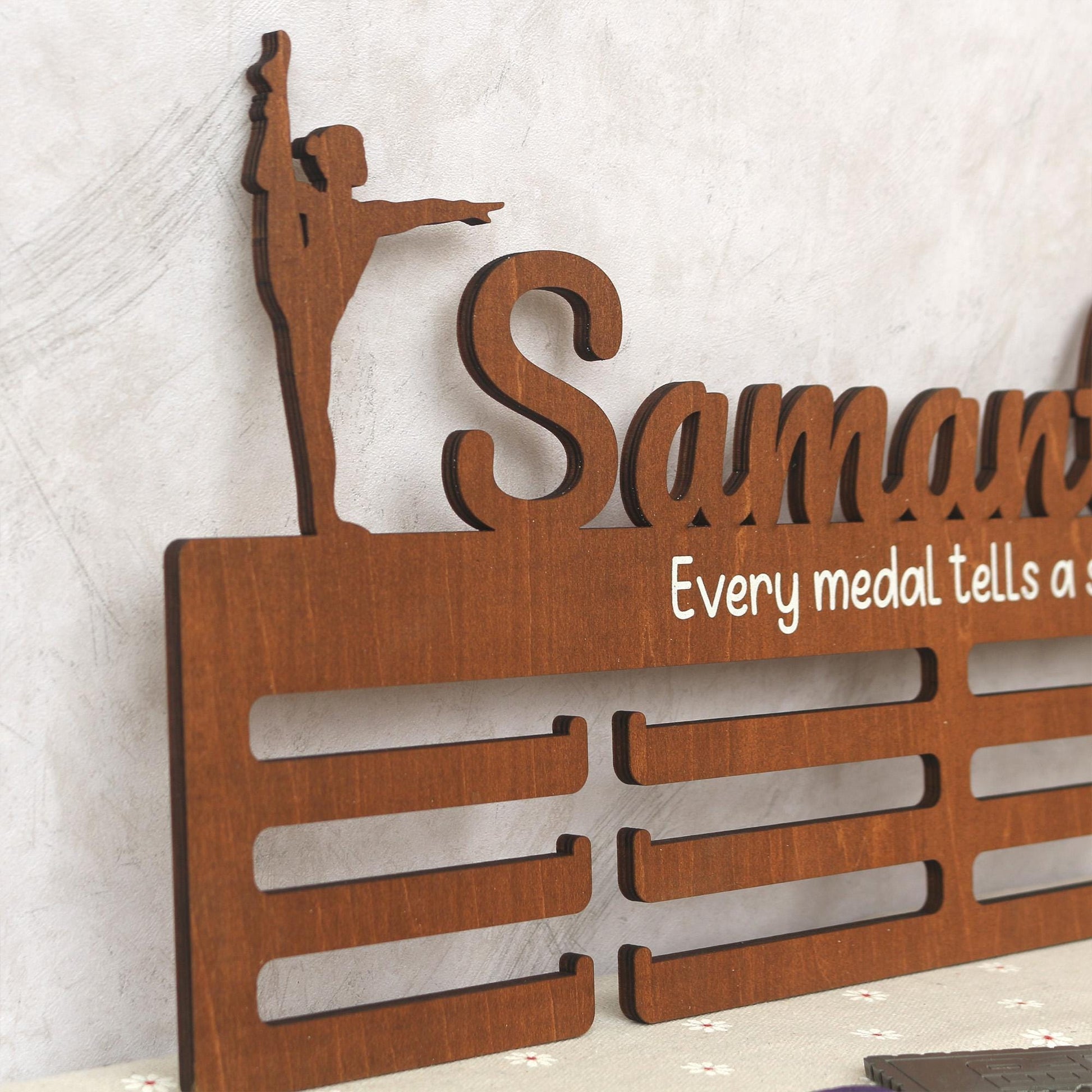 Medal Hanger, Gymanstics Medal Hanger, Bedroom Wall Hanging, Medal Display, Bedroom Sign, Bedroom Wall Art, Personalised Sign, Gymnast Sign