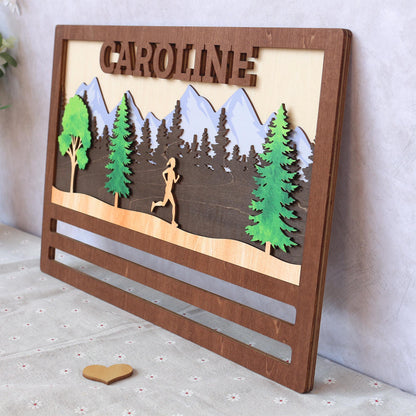 Medal Display Running Marathon, Custom Medal Holder, Gifts for Runners, Medal Hanger, Race Medal Holder, Gift for him, Birthday Gift