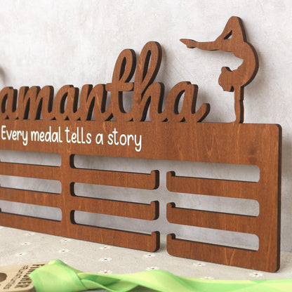 Medal Hanger, Gymanstics Medal Hanger, Bedroom Wall Hanging, Medal Display, Bedroom Sign, Bedroom Wall Art, Personalised Sign, Gymnast Sign