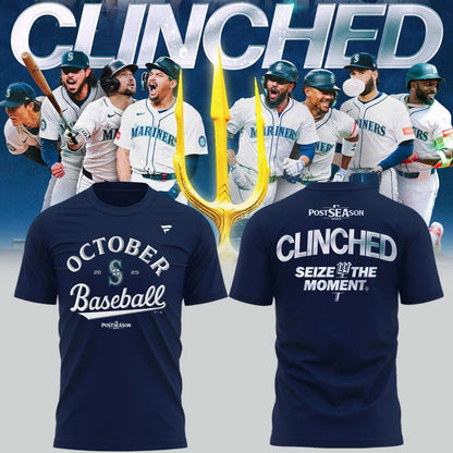 Special October Baseball Post Season 2025 Seattle Mariners T-Shirt