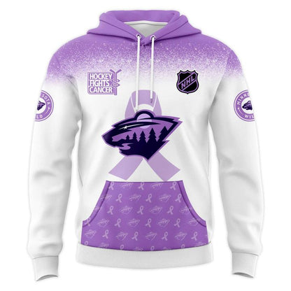 Limited Edition Minnesota Wild Hockey Fights Cancer 2025-26 Hoodie