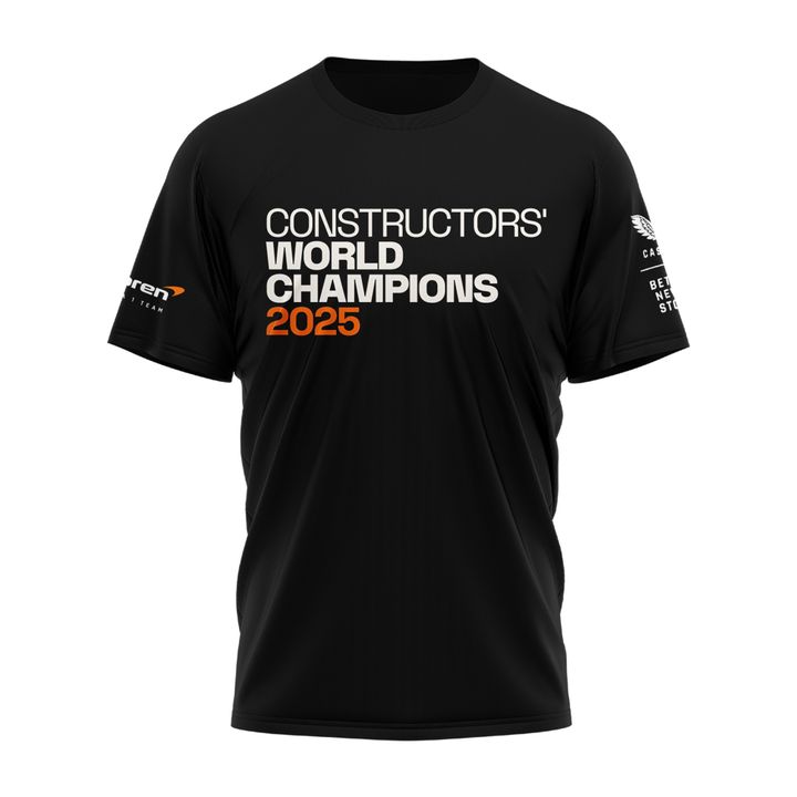 McLaren Formula 1 Team 2025 Constructors' Champions Black T-Shirt v1