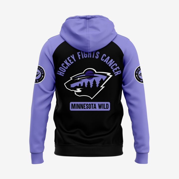Limited Editions Minnesota Wild Hockey Fights Cancer 2025 Hoodie