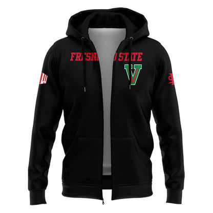 2025 "Fresno State Football" Uniform Zip Hoodie - Limited Edition